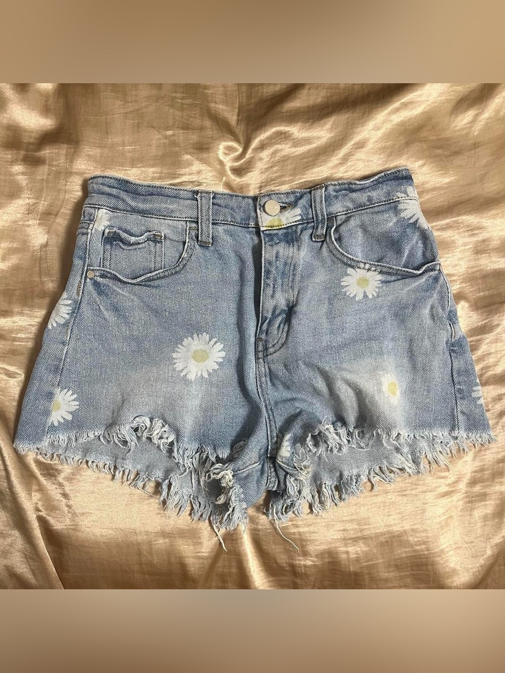 ੈ✩‧₊˚  floral denim shorts